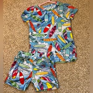 Posh Peanut 2 piece short sleeve/shorts set. EUC Size 18-24M